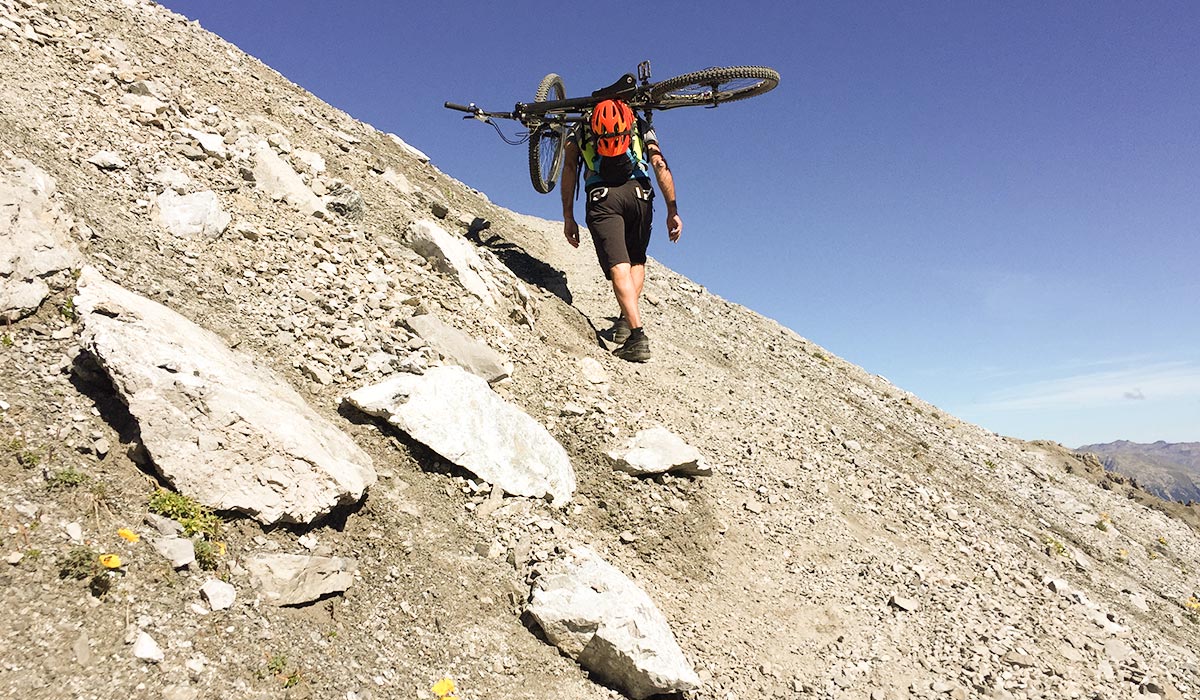 Zum Piz Umbrail Aufstieg mit dem Mountainbike